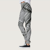 Doodle 1A Black Light Gray Leggings レギンス (左)