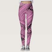 Doodle 1A Black Light Pink Leggings レギンス (正面)