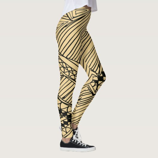 Doodle 1A Black Warn Beige Leggings レギンス (右)
