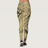 Doodle 1A Black Warn Beige Leggings レギンス (裏面)