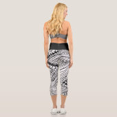 Doodle 1A Black White 1 Capri Leggings カプリレギンス (裏面)