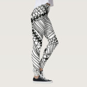 Doodle 1A Black White Leggings レギンス (右)
