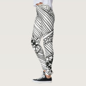 Doodle 1A Black White Leggings レギンス (左)
