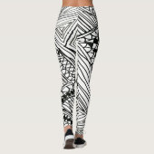 Doodle 1A Black White Leggings レギンス (裏面)