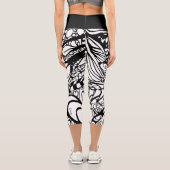 Doodle 1E Black White 1 Capri Leggings カプリレギンス (裏面)