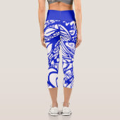 Doodle 1E Blue White 1 Capri Leggings カプリレギンス (裏面)