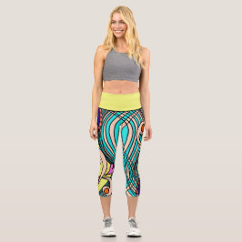 Doodle 1E Colors 3 Leggings カプリレギンス