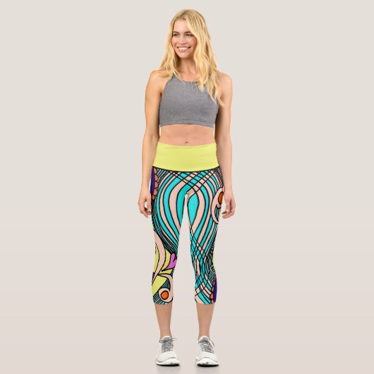 Doodle 1E Colors 3 Leggings カプリレギンス (正面)