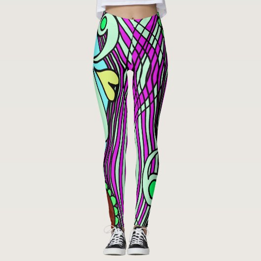 Doodle 1E Colors 3 Leggings レギンス (正面)
