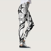 Doodle 9B Black White Leggings レギンス (右)