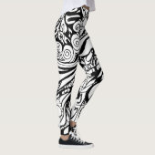 Doodle 9B Black White Leggings レギンス (右)