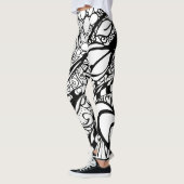 Doodle 9B Black White Leggings レギンス (左)
