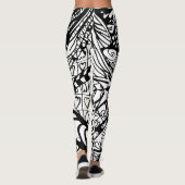Doodle 9B Black White Leggings レギンス (裏面)