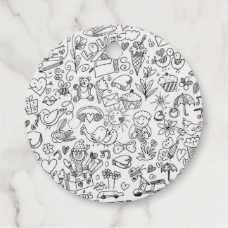 Doodle Black & White フェイバータグ