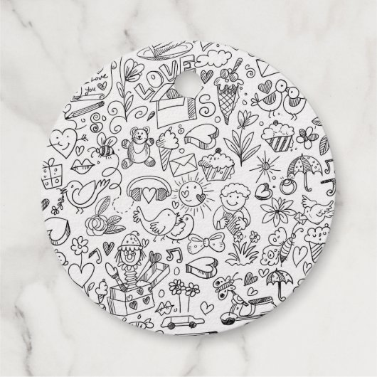 Doodle Black & White フェイバータグ (裏面)