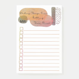 Doodle Boxes抽象芸術図形Monogram To Doリスト ポストイット