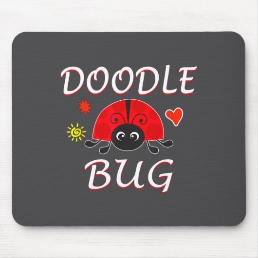 Doodle Bug Funny Doodle Ladybug マウスパッド (正面)