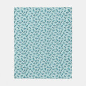 Doodle Bugs蝶 – ターコイズ – パターン。 フリースブランケット (正面)