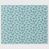 Doodle Bugs蝶 – ターコイズ – パターン。 ラッピングペーパー (フラット)