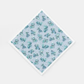 Doodle Bugs Butterflies - blue - kids party. スタンダードランチョンナプキン (角)