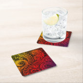 Doodle Burst Paper Coaster スクエアペーパーコースター (インサイチュ)