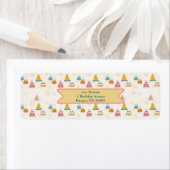 Doodle Cakes – Personalized Birthday Address ラベル (インサイチュ)