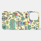 Doodle Cartoon Set おもしろい 1.  Case-Mate iPhoneケース (裏面 (横))
