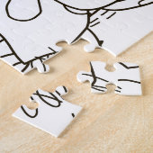 Doodle cats：白黒。 ジグソーパズル (側面)