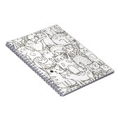 Doodle cats：白黒。 ノートブック (右側)