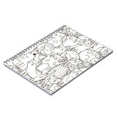 Doodle cats：白黒。 ノートブック (左側)