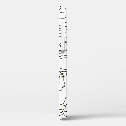 Doodle cats：白黒。 Case-Mate iPhoneケース (裏面 / 左)