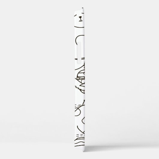 Doodle cats：白黒。 Case-Mate iPhoneケース (裏面 / 右)