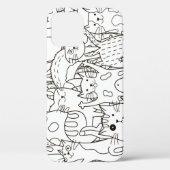 Doodle cats：白黒。 Case-Mate iPhoneケース (裏面)