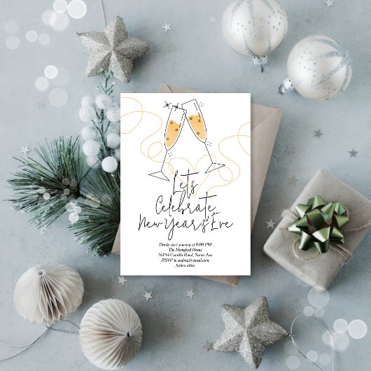 Doodle Celebration New Year's Eve 招待状