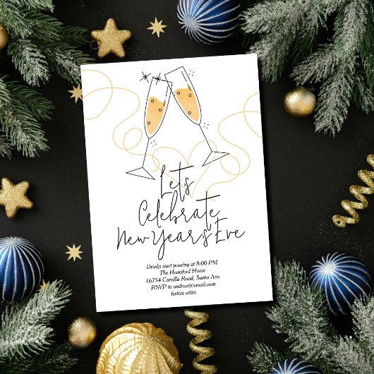 Doodle Celebration New Year's Eve 招待状