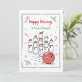 Doodle Christmas Bowling Holiday Greeting Cards シーズンカード (スタンド正面)