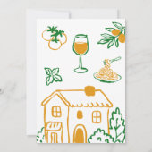 Doodle Ciao Baby Pasta & Pizza Italian Baby Shower 招待状 (裏面)