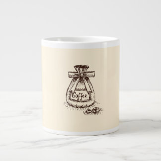 Doodle Coffee Beans Artistic Coffee Mug ジャンボコーヒーマグカップ
