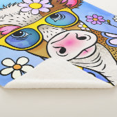 Doodle Cow Portrait シェルパブランケット (3/4)