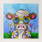 Doodle Cow Portrait ジグソーパズル (縦)