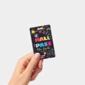Doodle Custom School Hall Pass rainbow Lanyard  バッジ (手持ち)