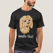 Doodle Dad Goldendoodle With SunglassesFor Dad Fat Tシャツ (正面)