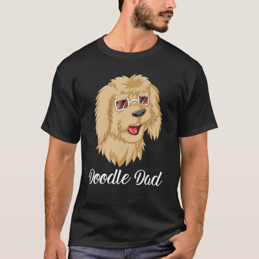 Doodle Dad Goldendoodle With SunglassesFor Dad Fat Tシャツ (正面)