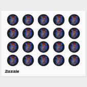 Doodle de gladiador: El poder y la valentía épica  ラウンドシール (シート)