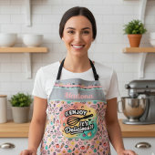 Doodle Delicious Whisk Pastel Art エプロン