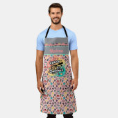 Doodle Delicious Whisk Pastel Art エプロン (着用した状態)