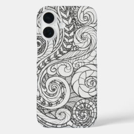 Doodle Design iPhone 16ケース