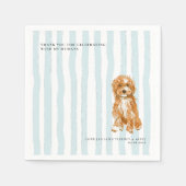 Doodle Dog | オリジナルペットイラストウェディング スタンダードカクテルナプキン (正面)