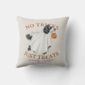 Doodle Dog Ghost Costume Spooky Season クッション (裏面)