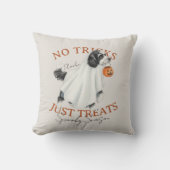 Doodle Dog Ghost Costume Spooky Season クッション (正面)